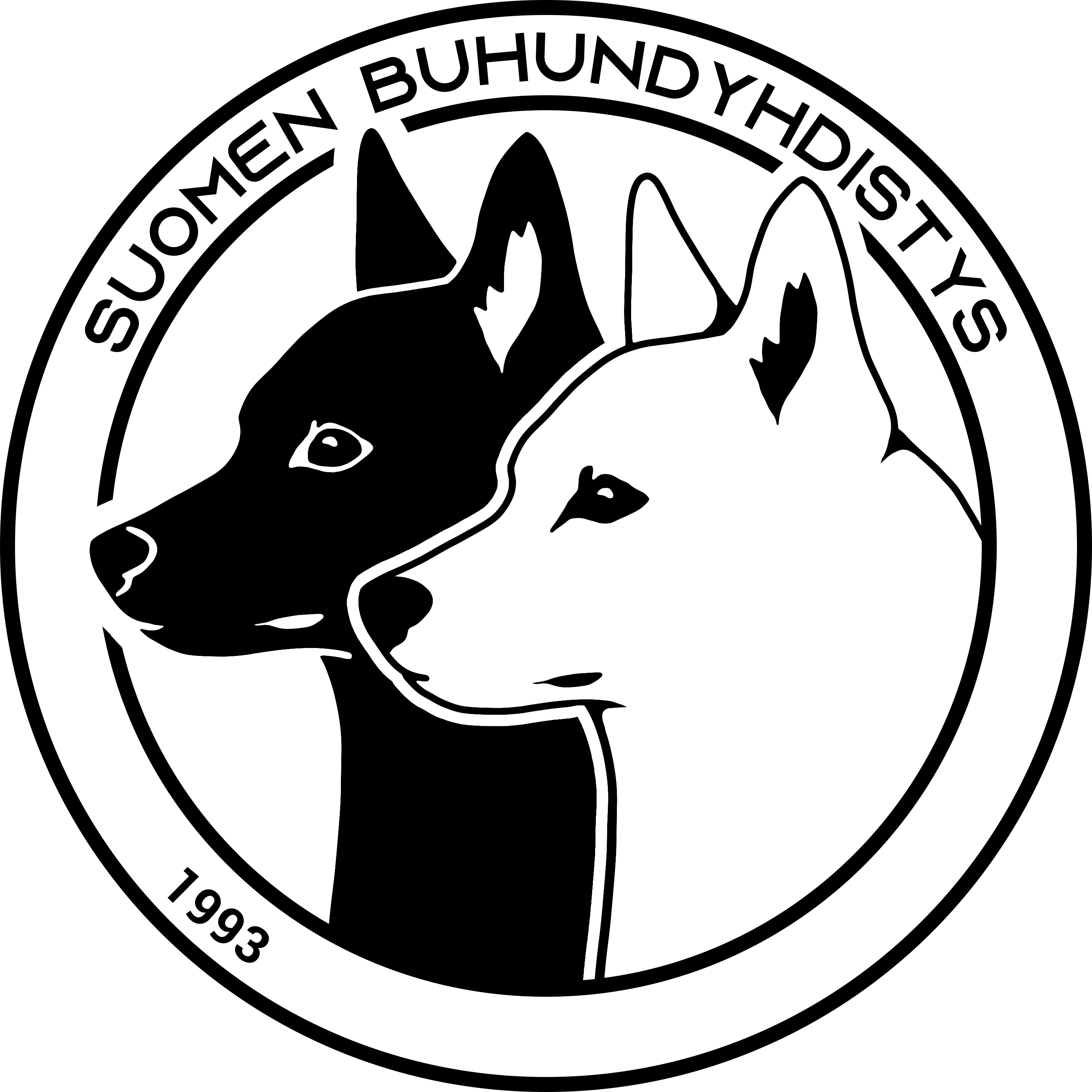 Buhundyhdistyksen logo